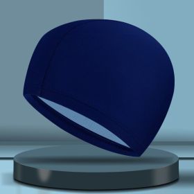 Comfortable Fit Cloth Waterproof Swimming Cap (Option: 7117 Purplish Blue)