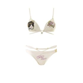 Printed Backless Pure Desire Two-piece Swimsuit Set (Option: Pussy duke-S)