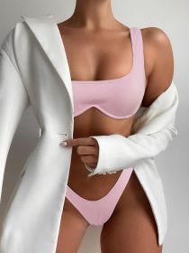 Women's All-in-one Steel Tobikini Suit (Option: Pink-L)