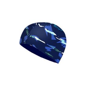Comfortable Fit Cloth Waterproof Swimming Cap (Option: 70262 Purplish Blue)