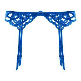 Women's Underwear Big Chest Small Push-up Thin (Option: Blue 077F-XL)