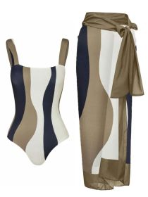 Siamese Conservative Belly Covering Beach Swimwear (Option: Primary Color Suit-M)
