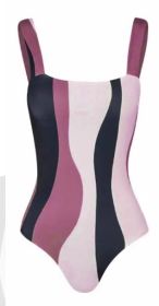 Siamese Conservative Belly Covering Beach Swimwear (Option: Magenta One Piece-XL)